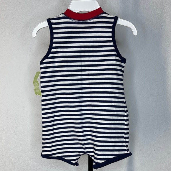 Child of Mine Navy and White Striped Sunsuit - Picture 7 of 9